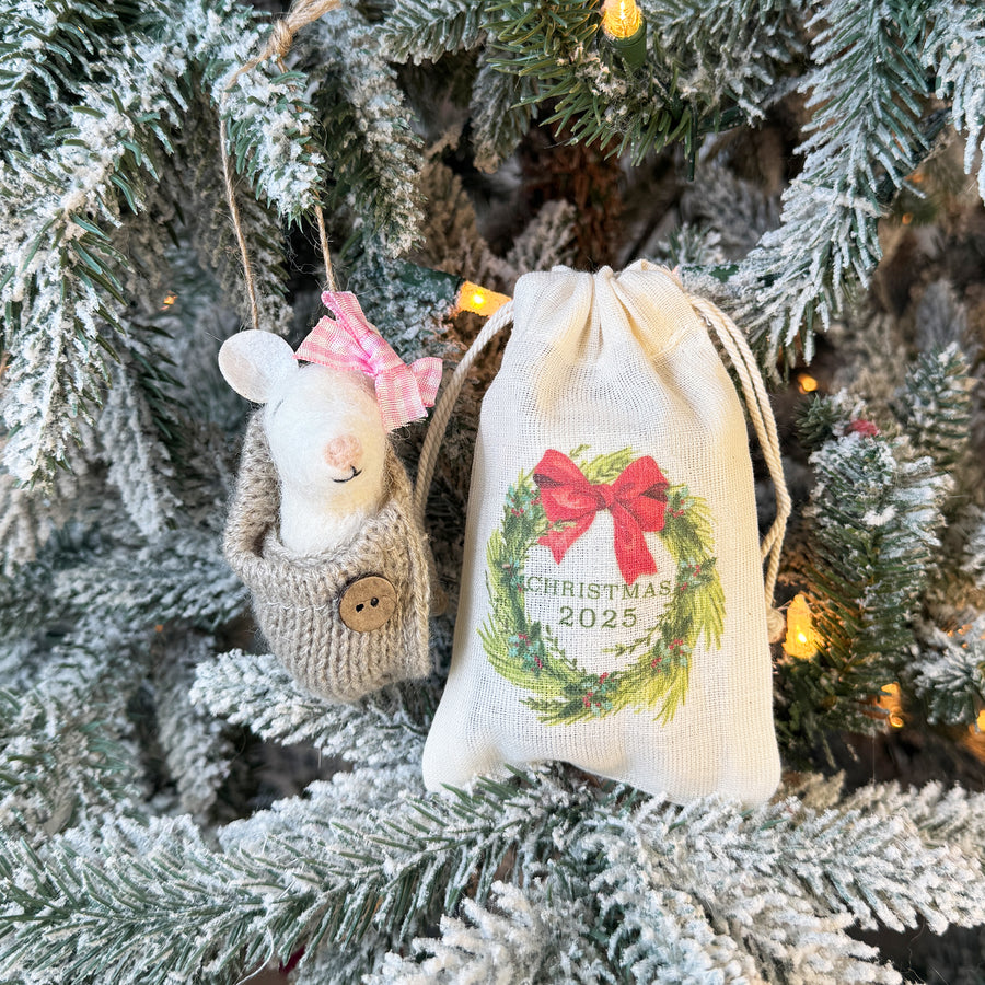 Baby Mouse Ornament Perzonalized