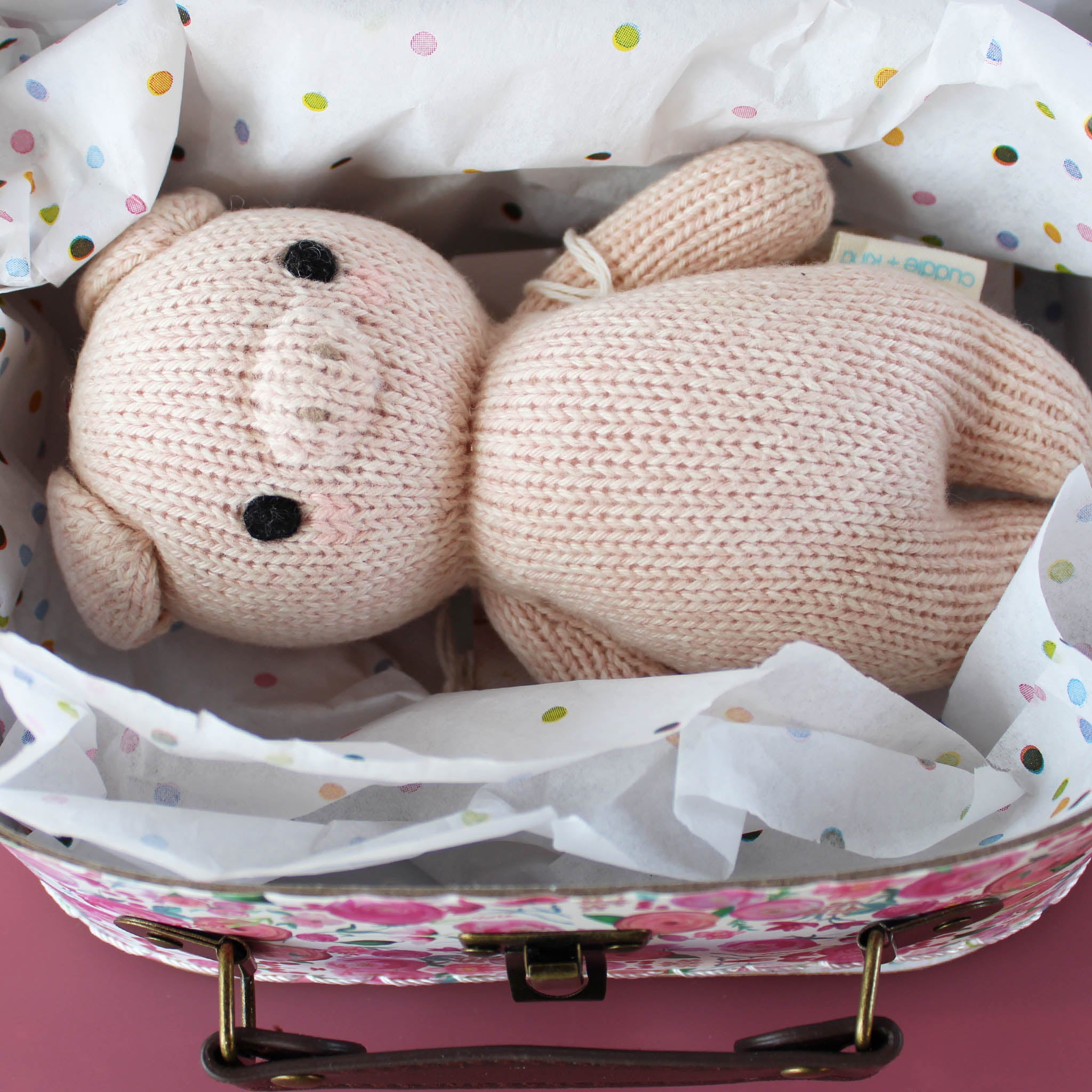 Baby Piglet- Hand Knit Cuddle + Kind Doll