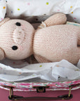 Baby Piglet- Hand Knit Cuddle + Kind Doll with Personalized Bag