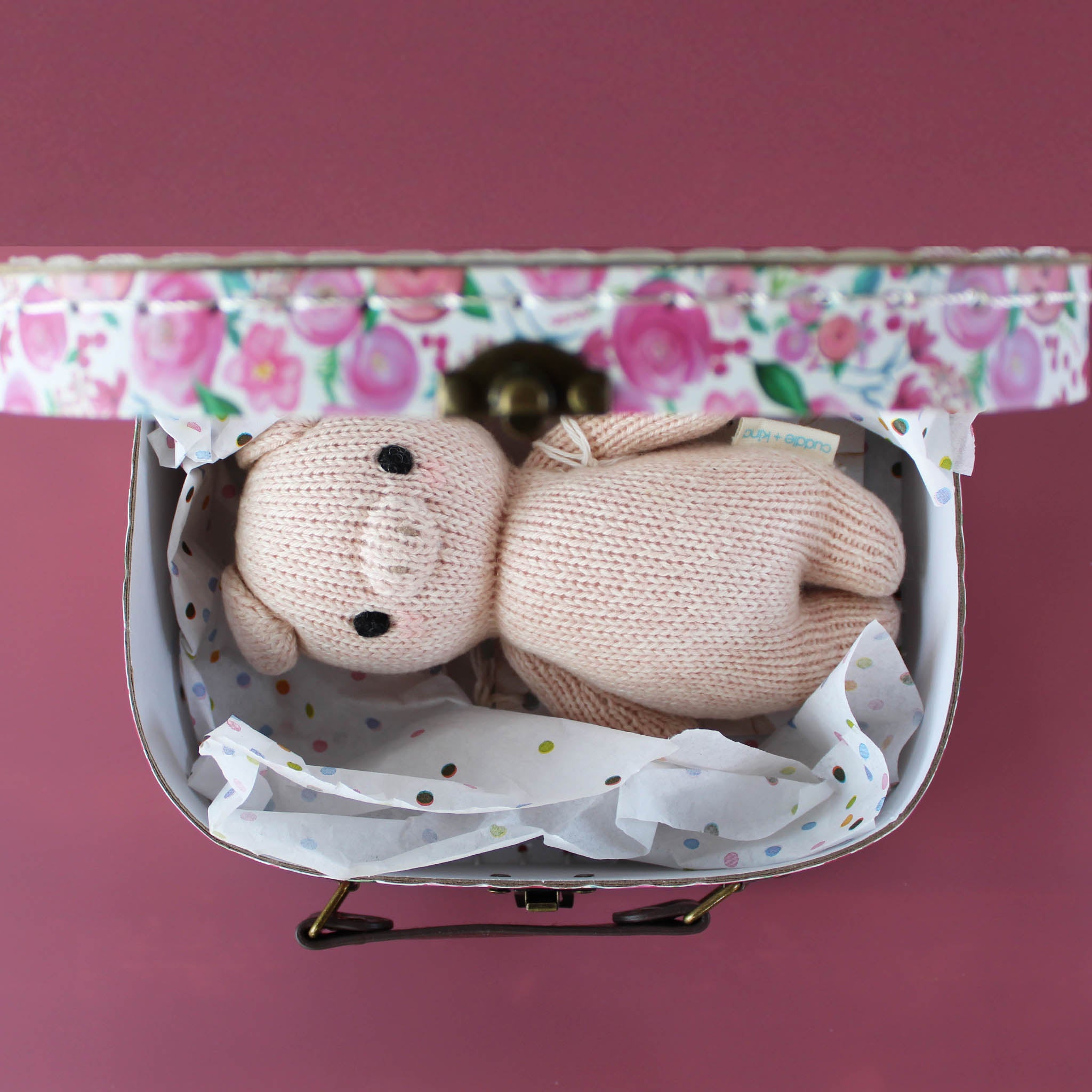 Baby Piglet- Hand Knit Cuddle + Kind Doll