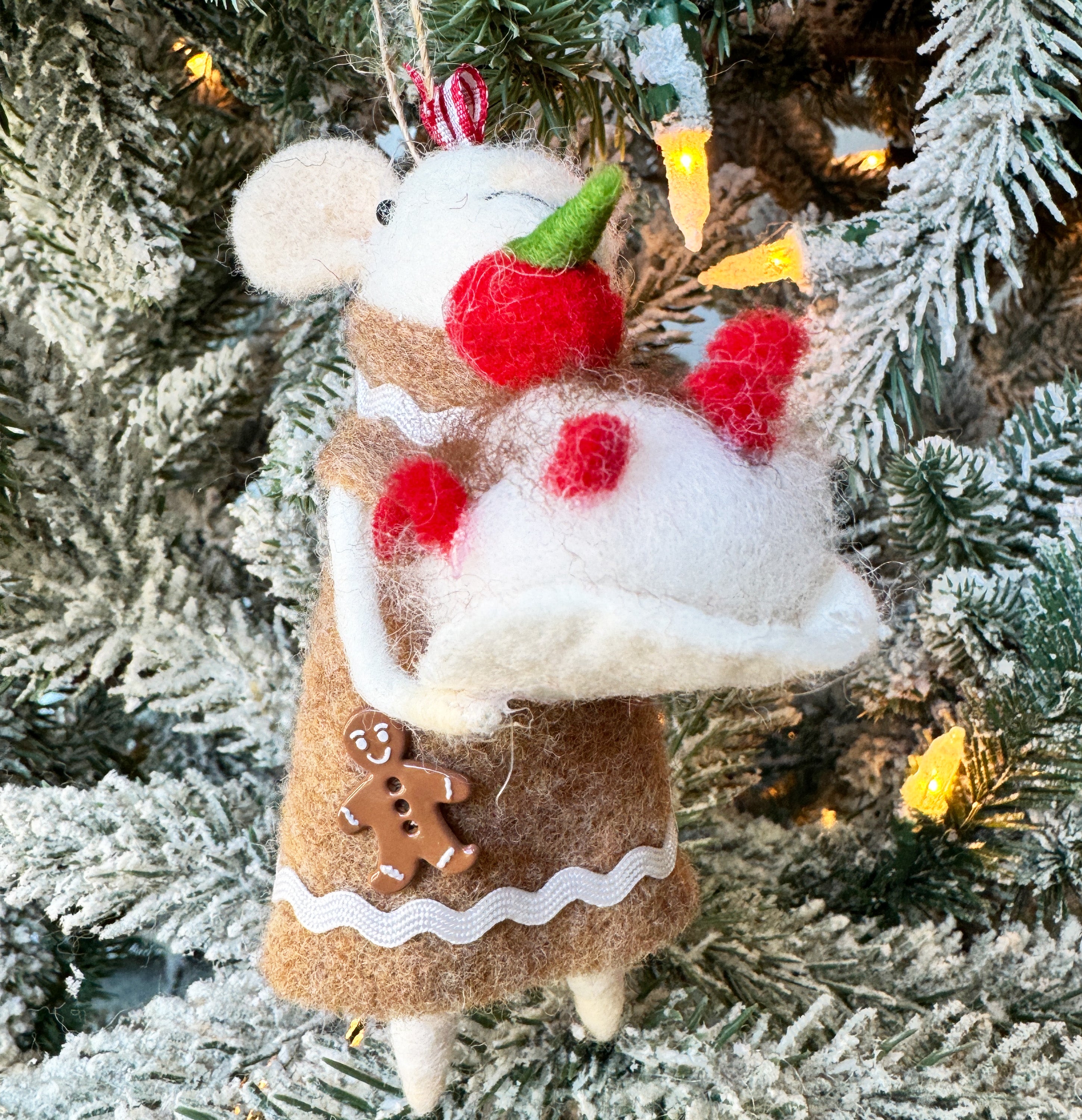 Baker Gingerbread Mouse Ornament