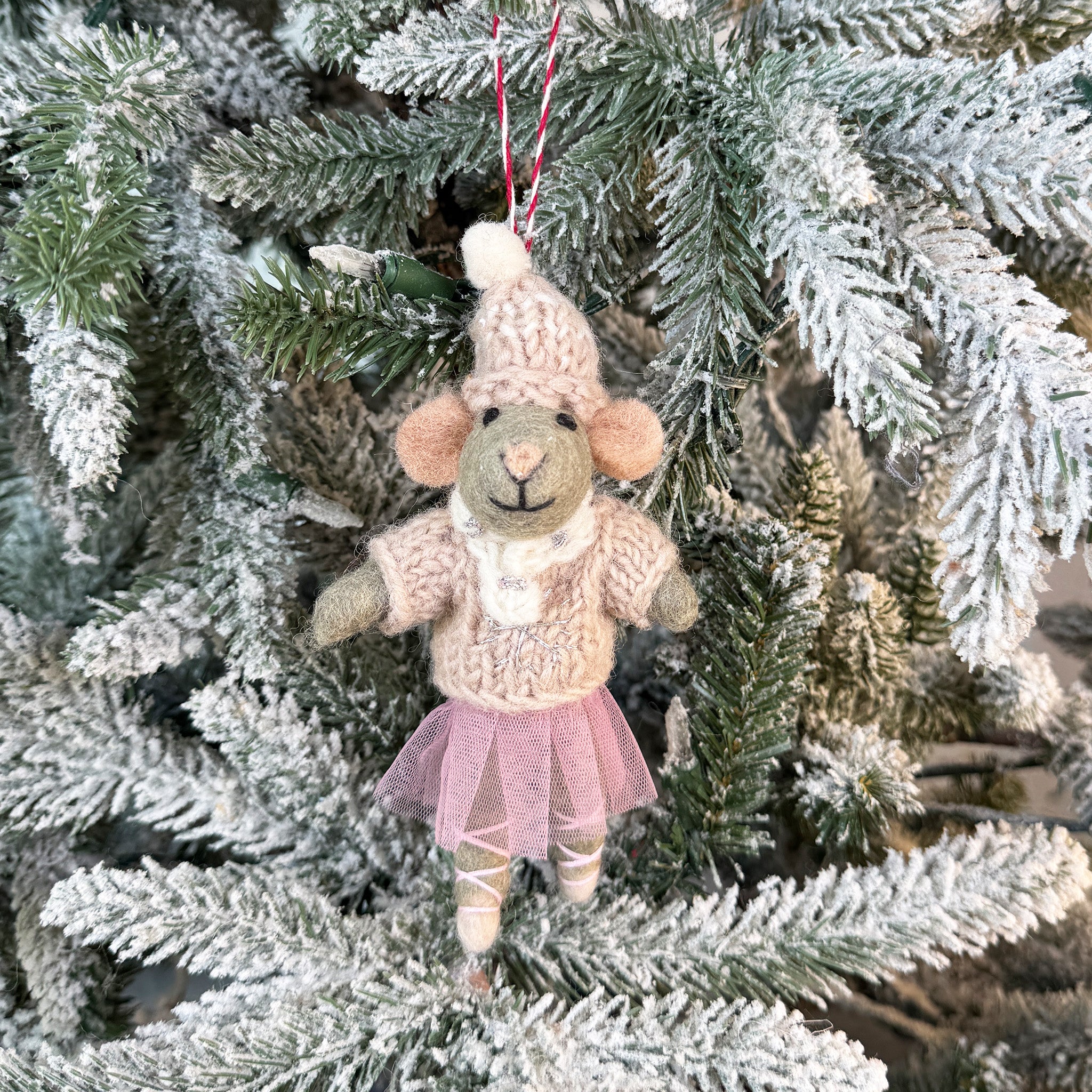 Ballerina Mouse Ornament