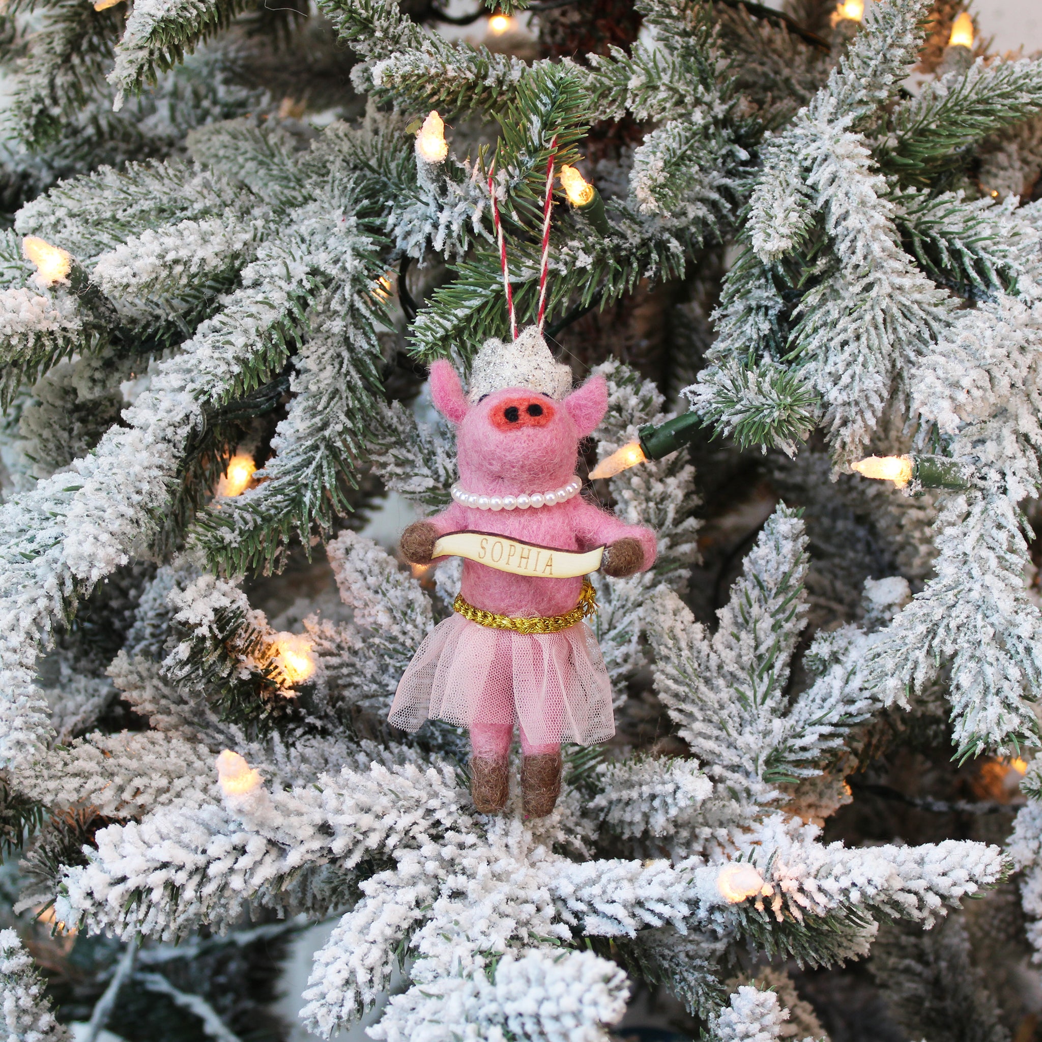 Princess Pig Ballerina Ornament