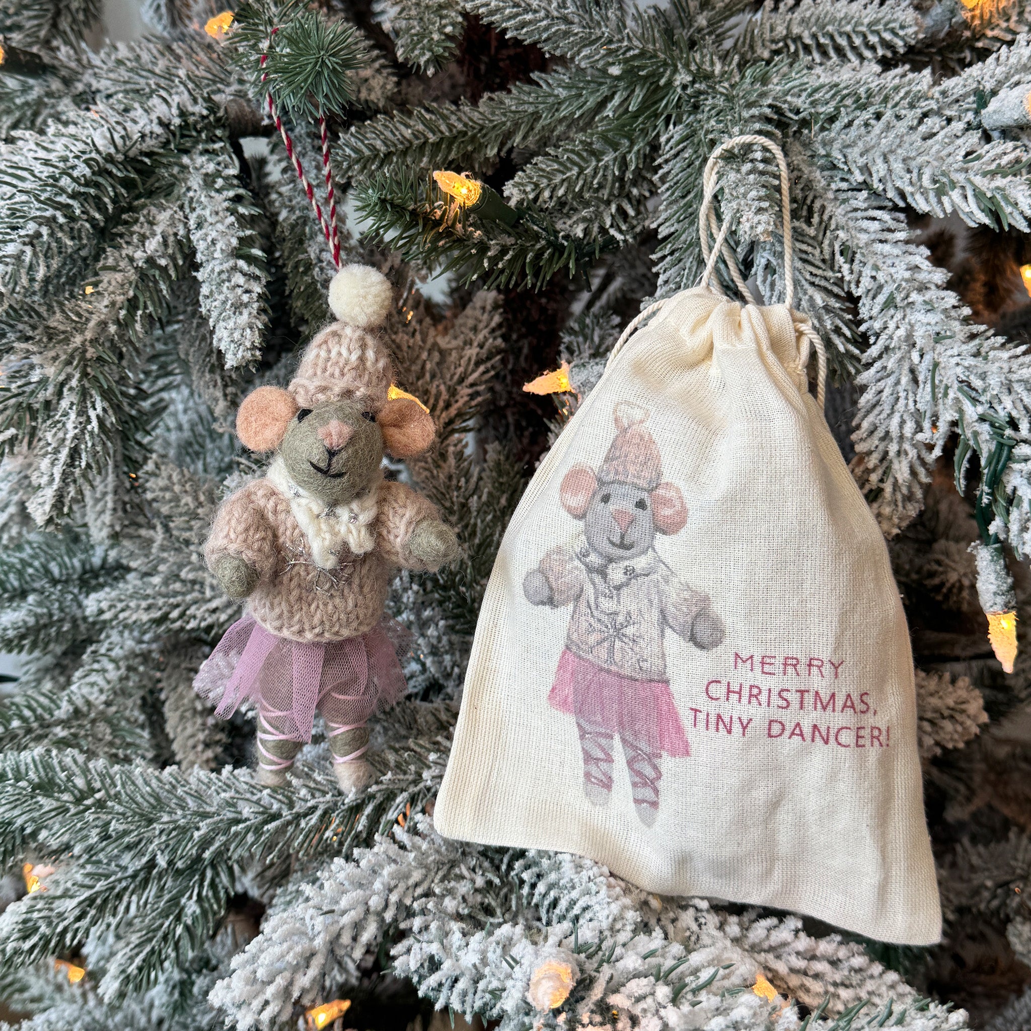 Ballerina Mouse Ornament