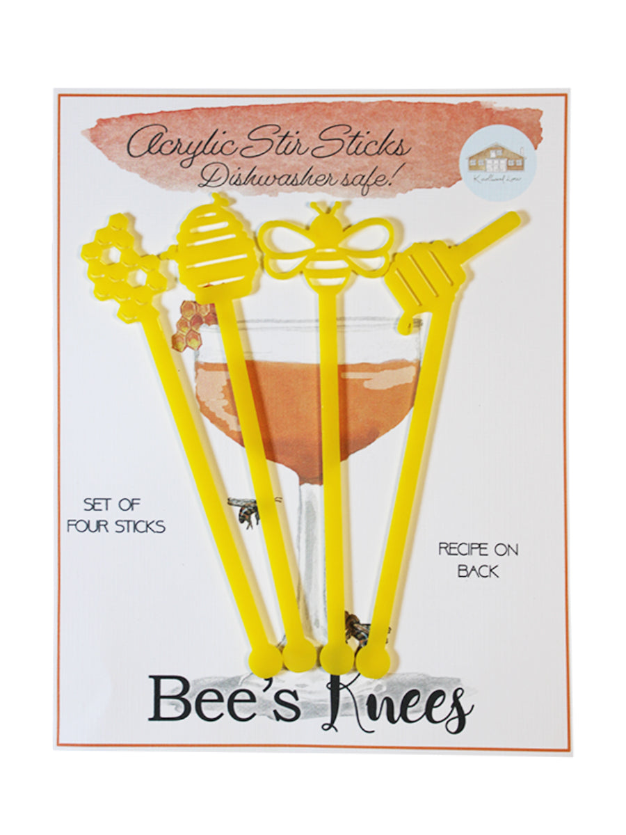 Bee's Knees Bee Acrylic Stir Sticks