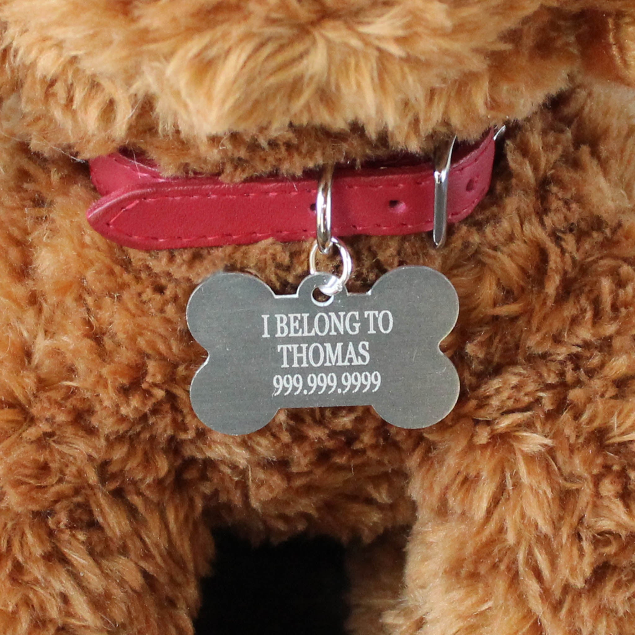 Plush Puppy Dog Toy With Personalized Tag