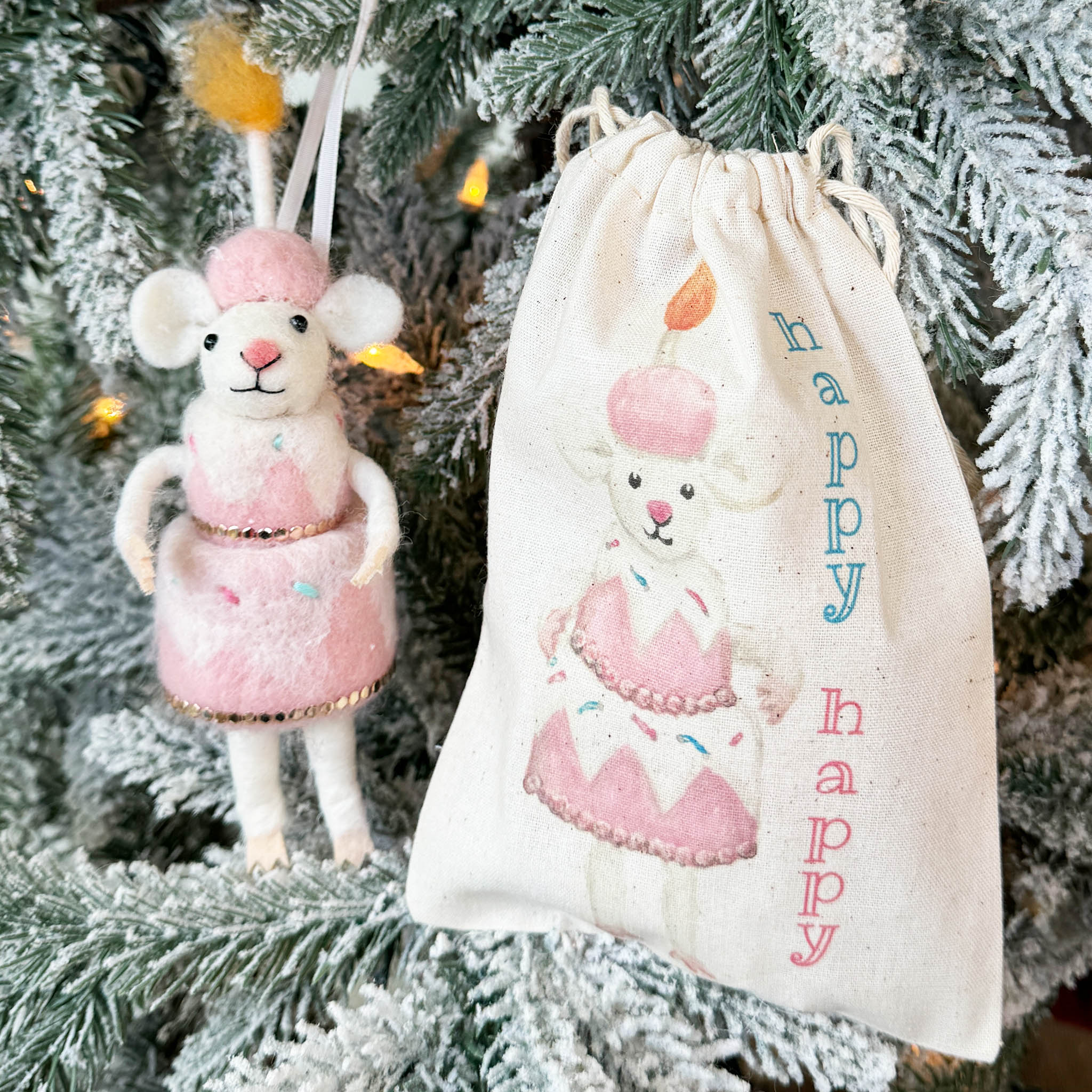 Birthday Cake Mouse Ornament