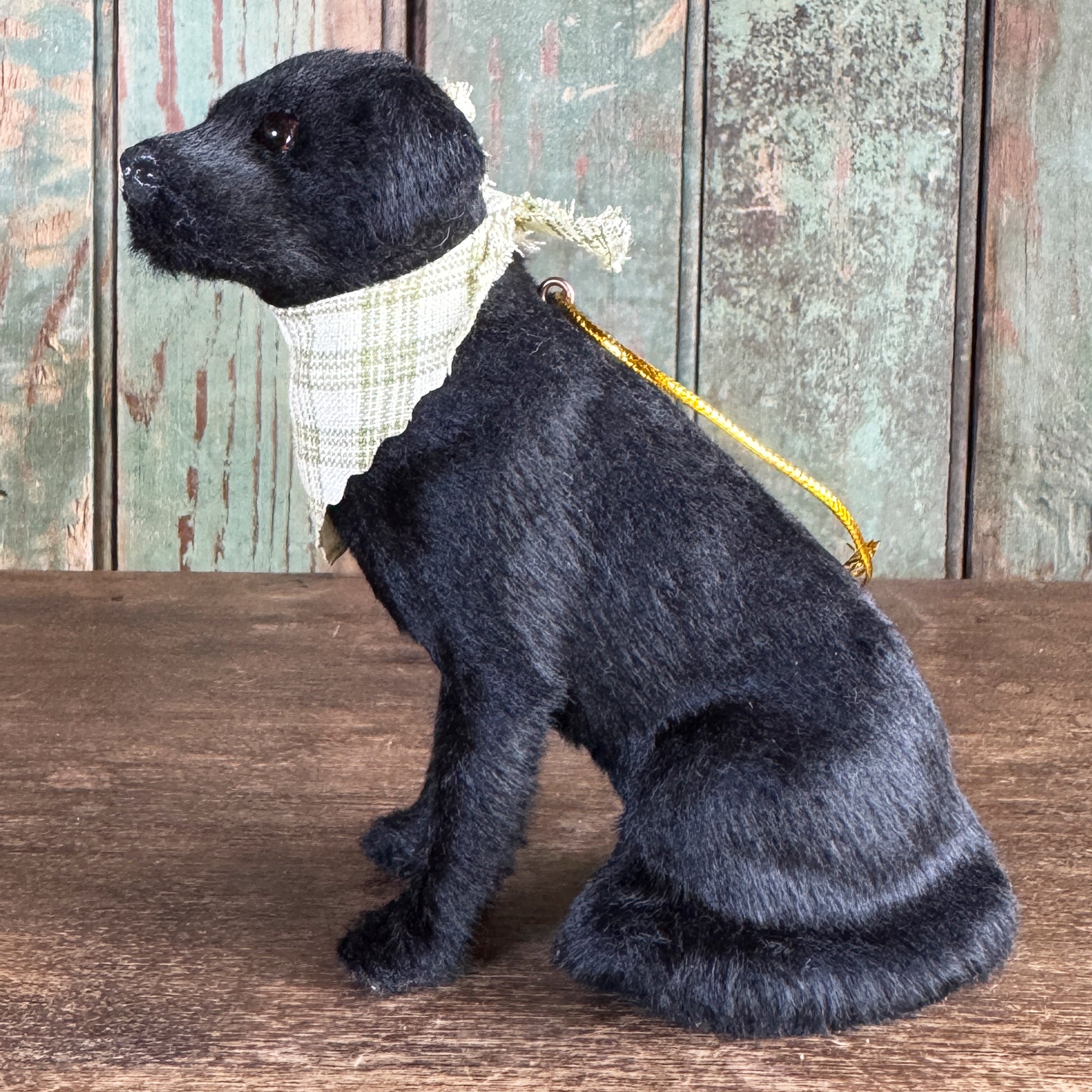 Sitting Labrador Retriever With Bandana  Ornament
