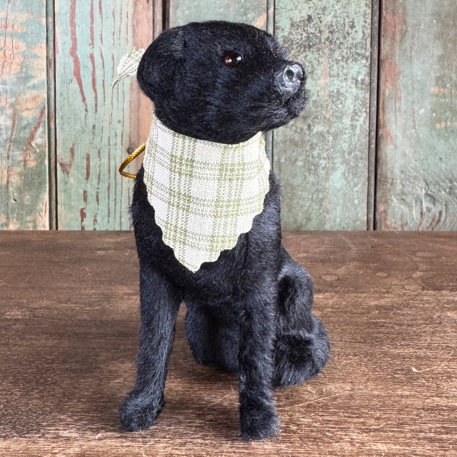 Sitting Labrador Retriever With Bandana  Ornament