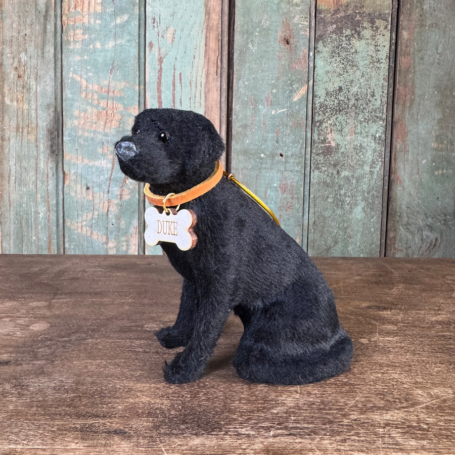 Personalized Sitting Fetch Labrador Retriever Ornament