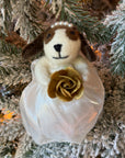 Bride and Groom Dog Ornament Set
