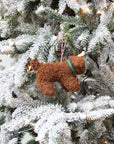 Curly Doodle Dog Personalized Ornament