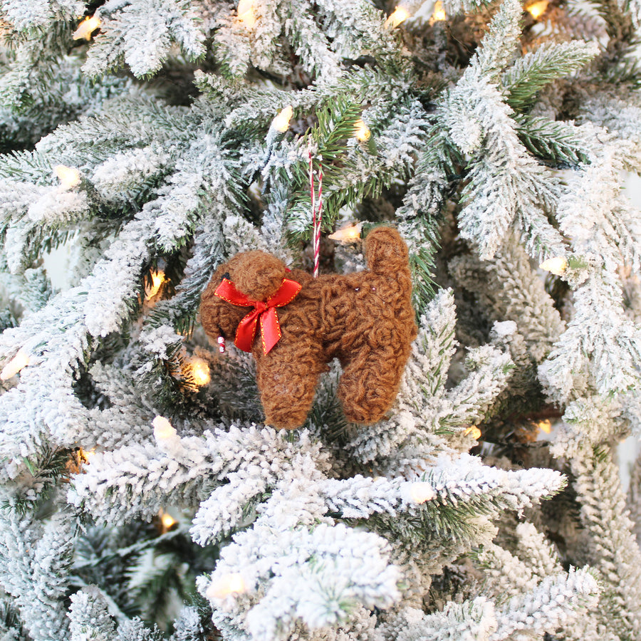 Candy Cane Curly Dog Ornament (LIMITED QUANTITIES)