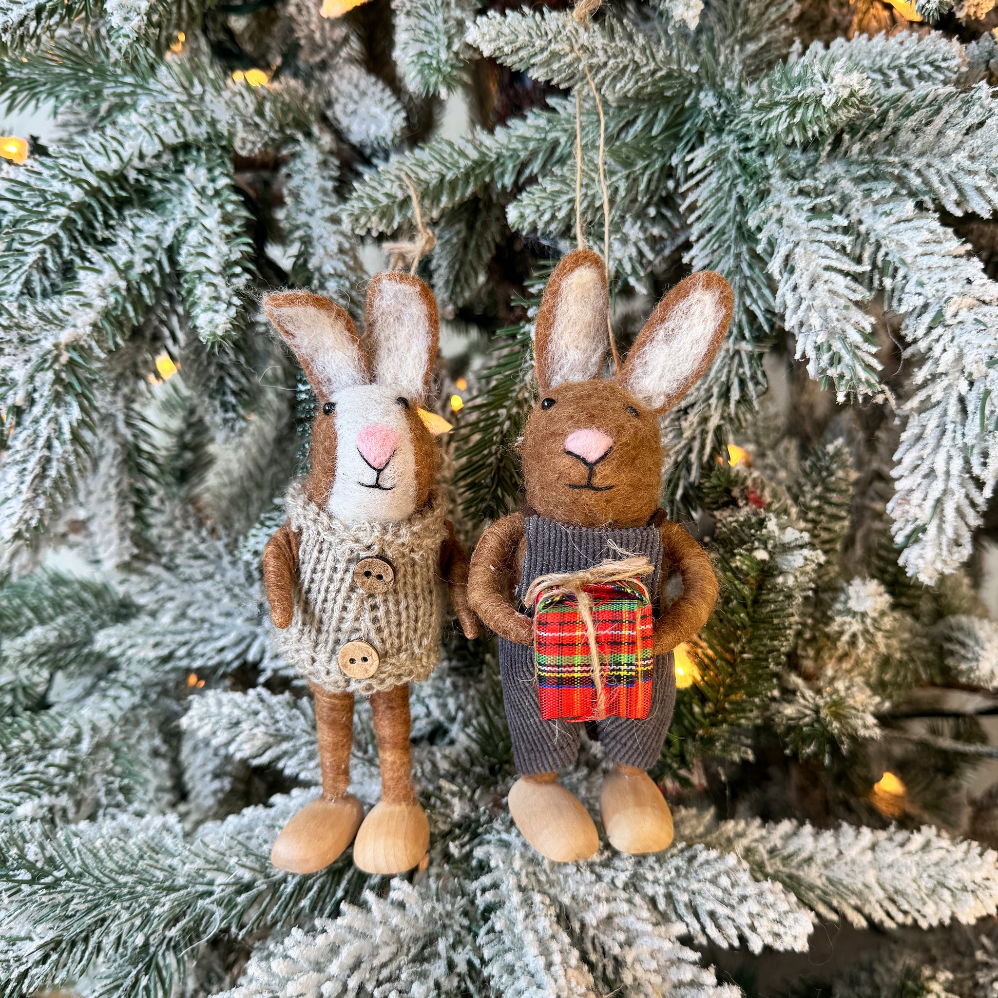 Bunny Christmas Ornaments