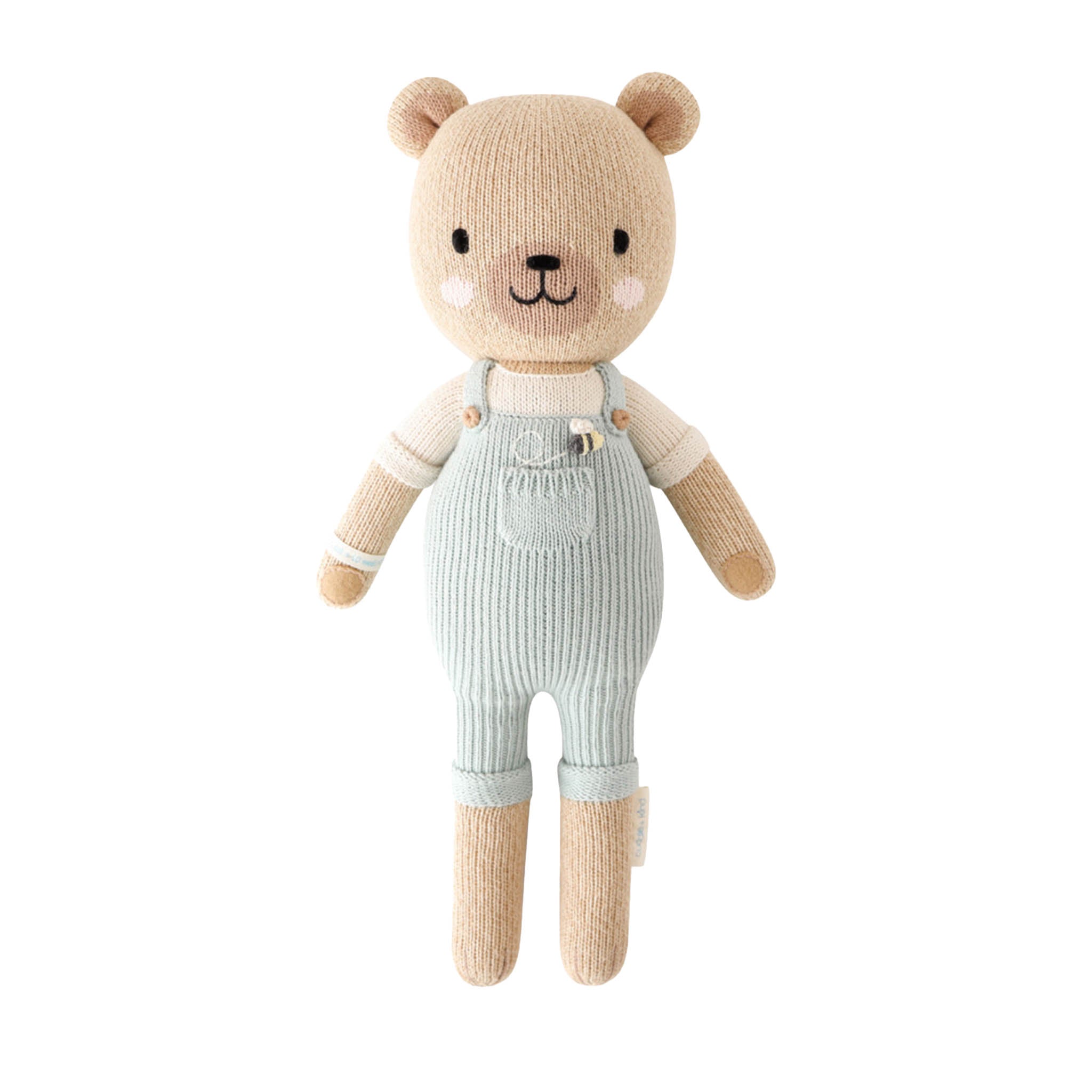 Charlie The Honey Bear- Hand Knit Cuddle + Kind Doll with Personalized Bag