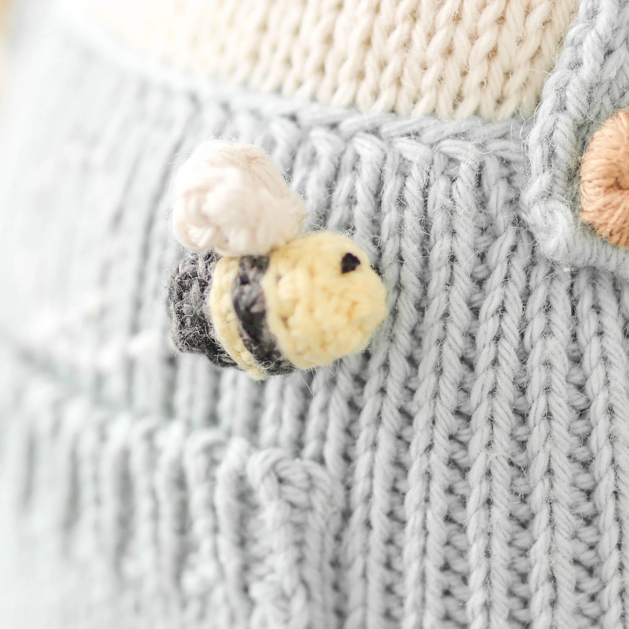 Charlie The Honey Bear- Hand Knit Cuddle + Kind Doll with Personalized Bag