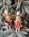 Restaurant Mouse with Cheese and Baguette Ornament