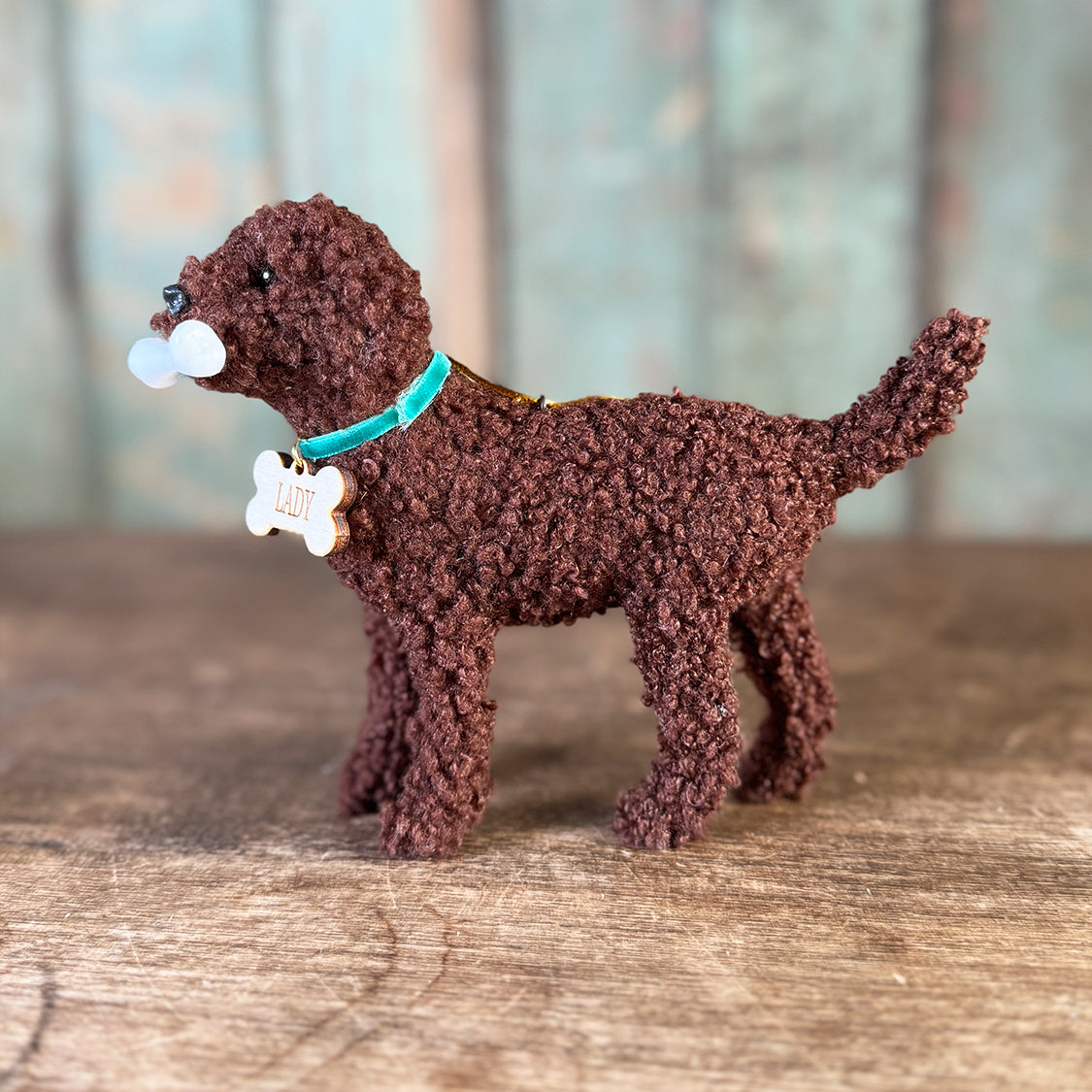 New Doodle Dog Ornament with Custom Name Tag