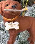 Personalized Christmas Dog Ornament with Custom Name Tag