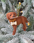 Personalized Christmas Dog Ornament with Custom Name Tag