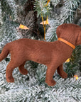 Personalized Christmas Dog Ornament with Custom Name Tag