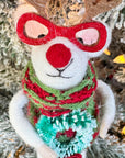 Christmas Party Mouse Ornament