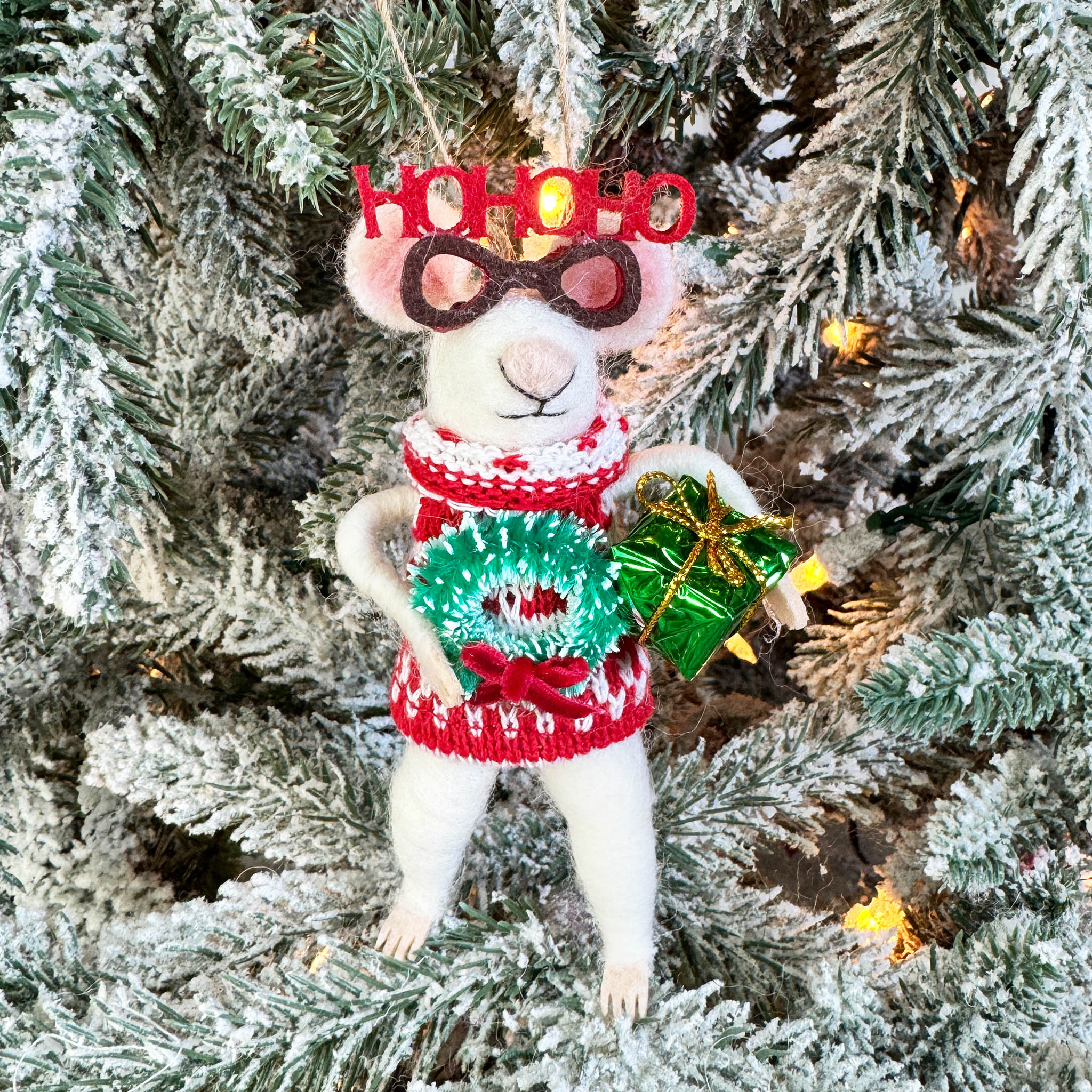 Christmas Party Mouse Ornament