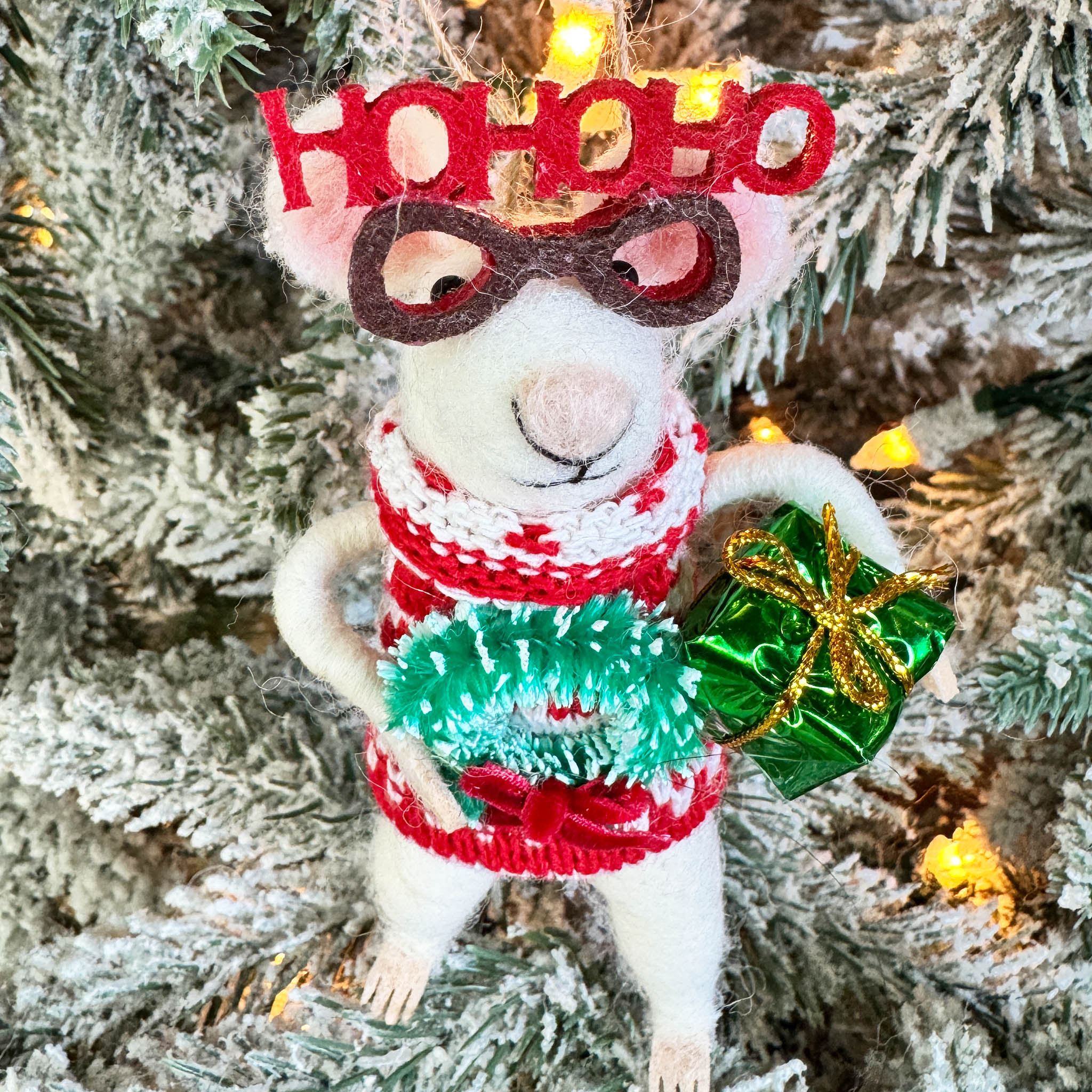 Christmas Party Mouse Ornament