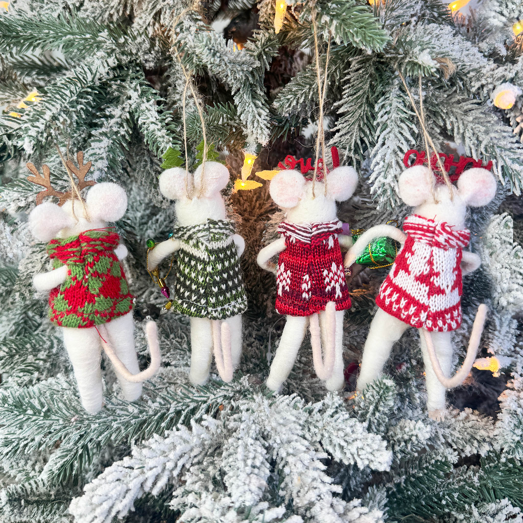 Christmas Party Mouse Ornament