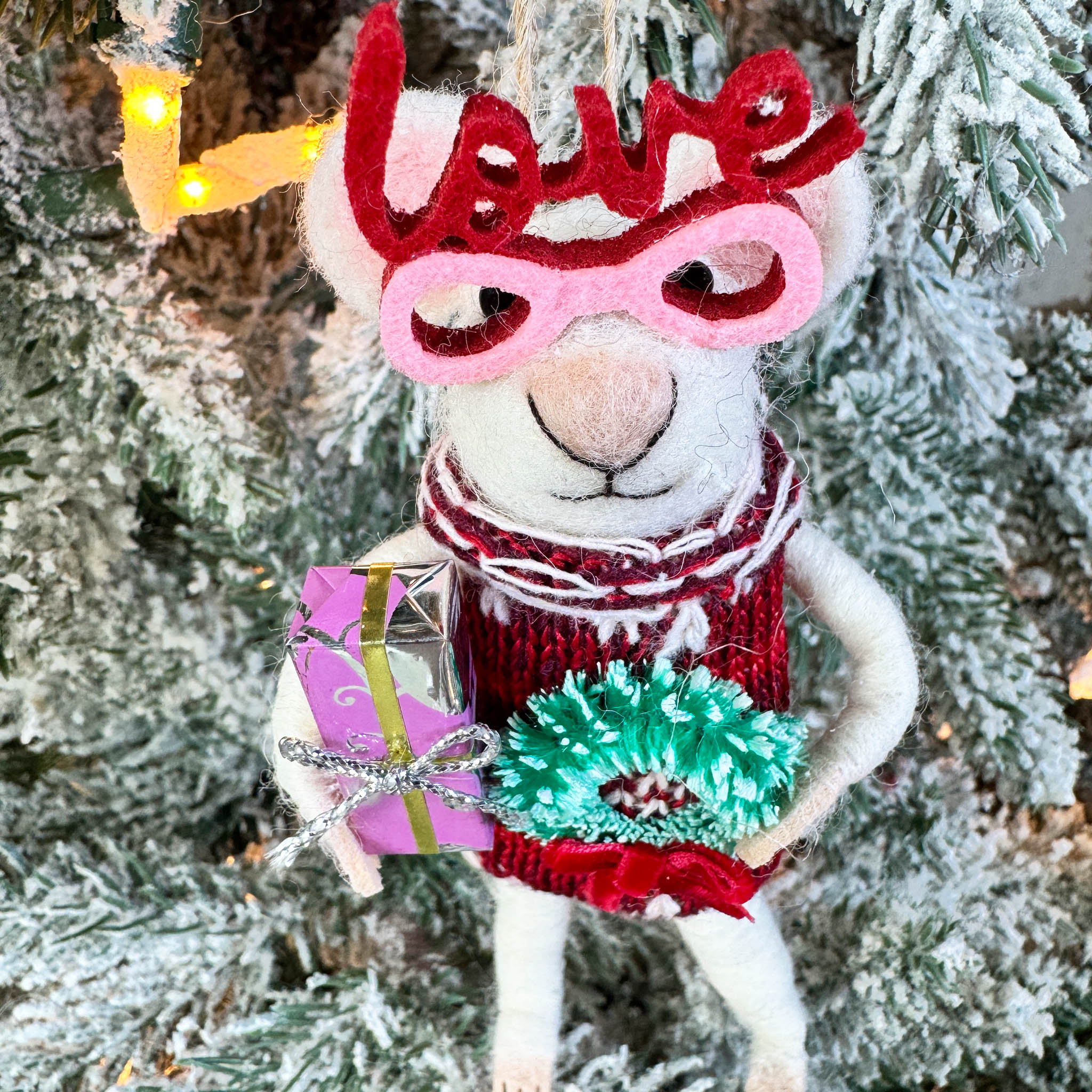 Christmas Party Mouse Ornament