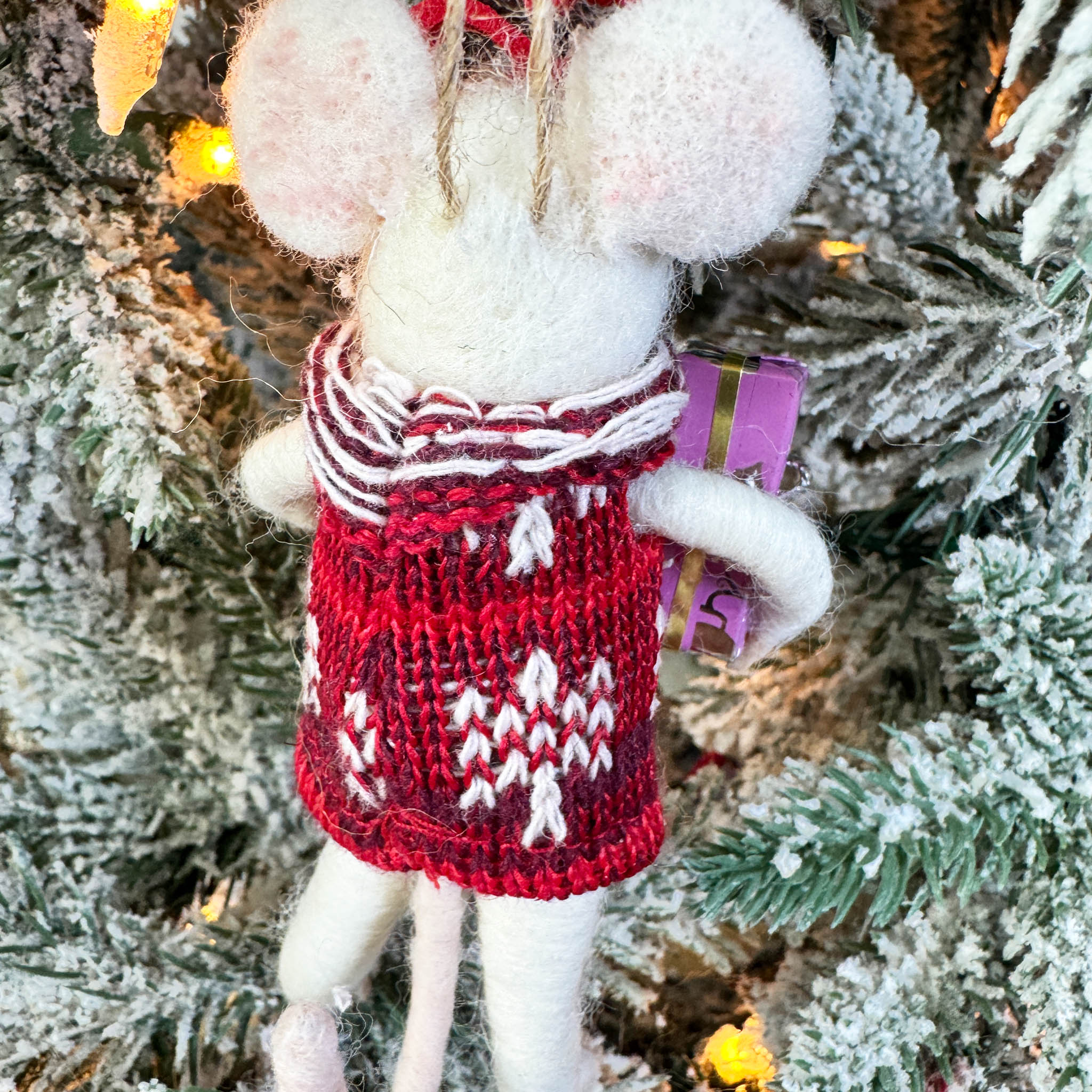 Christmas Party Mouse Ornament