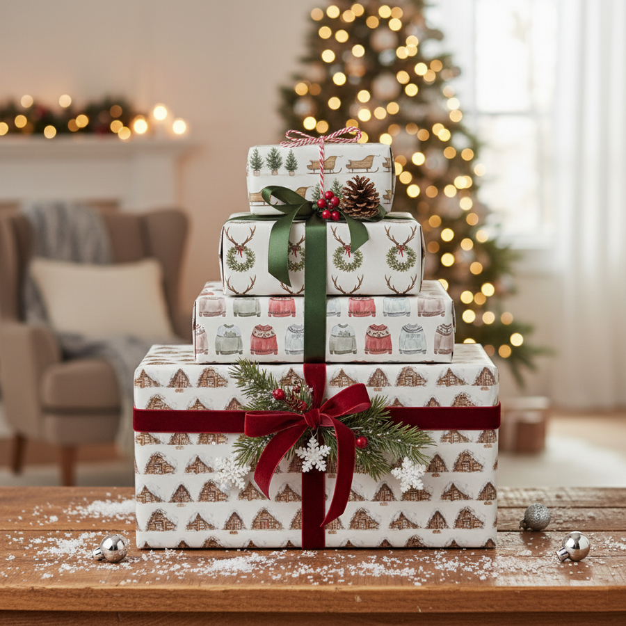 Winter Patterns Wrapping Paper