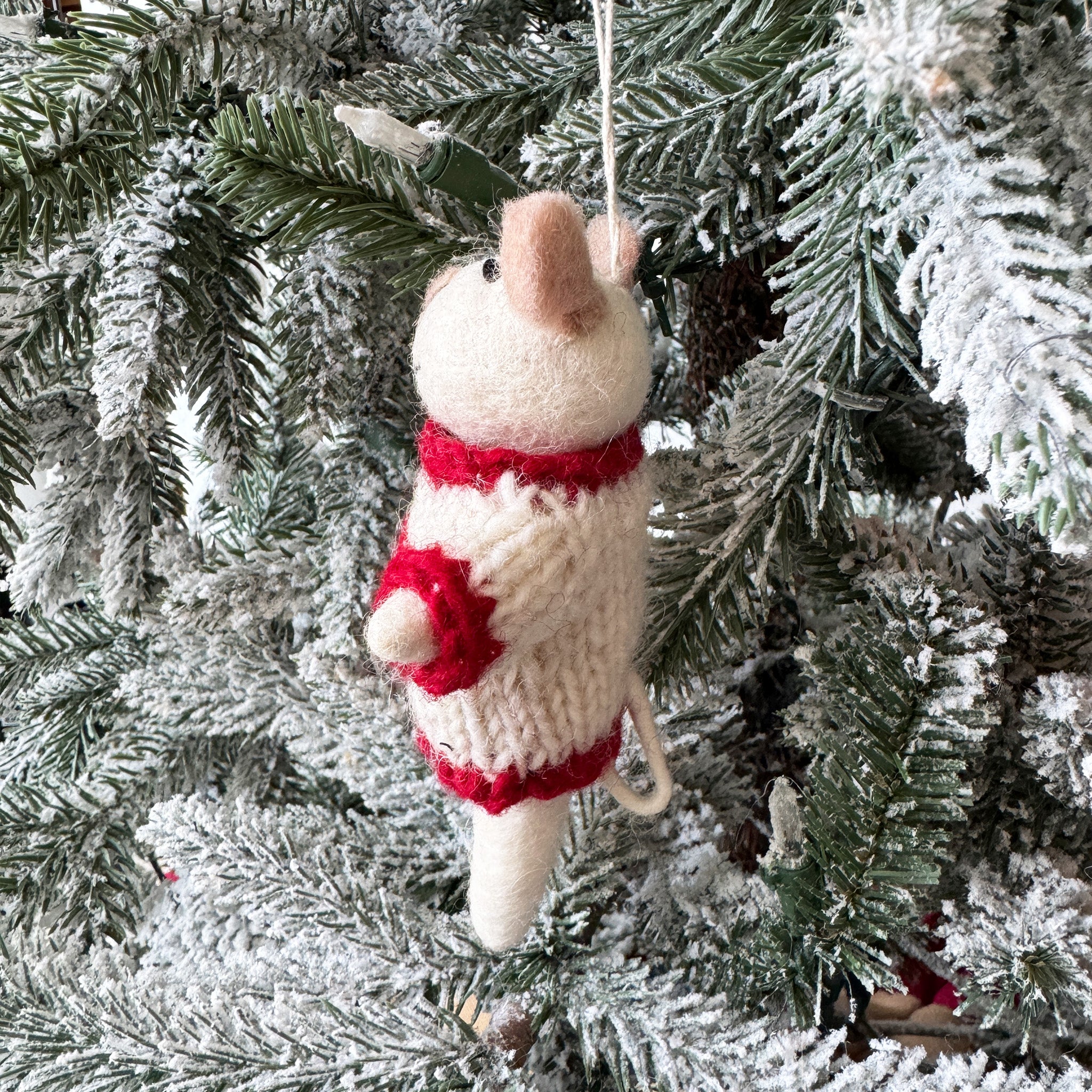 Red Truck Sweater Mice Ornament