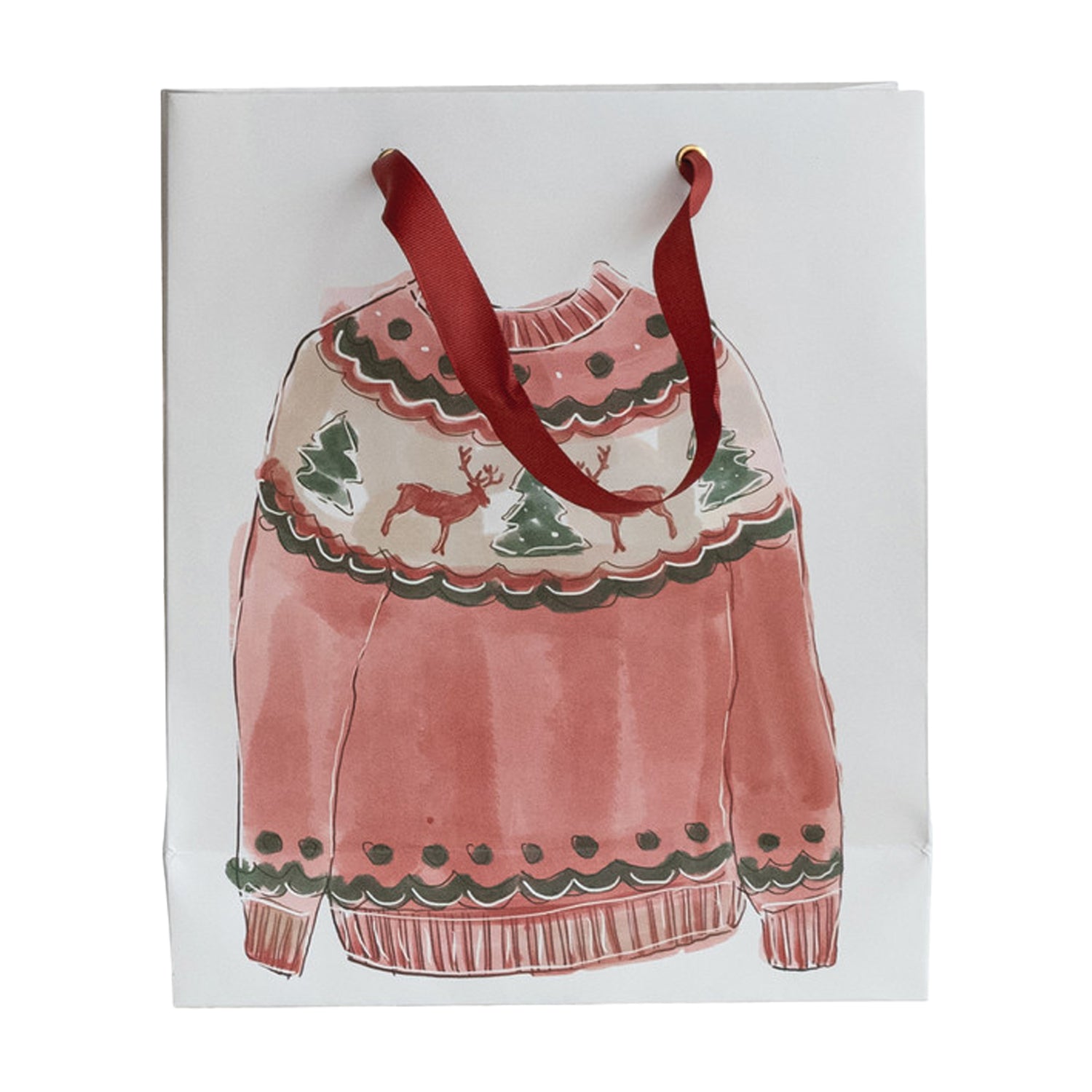 Christmas Sweater Paper Gift Bag Set