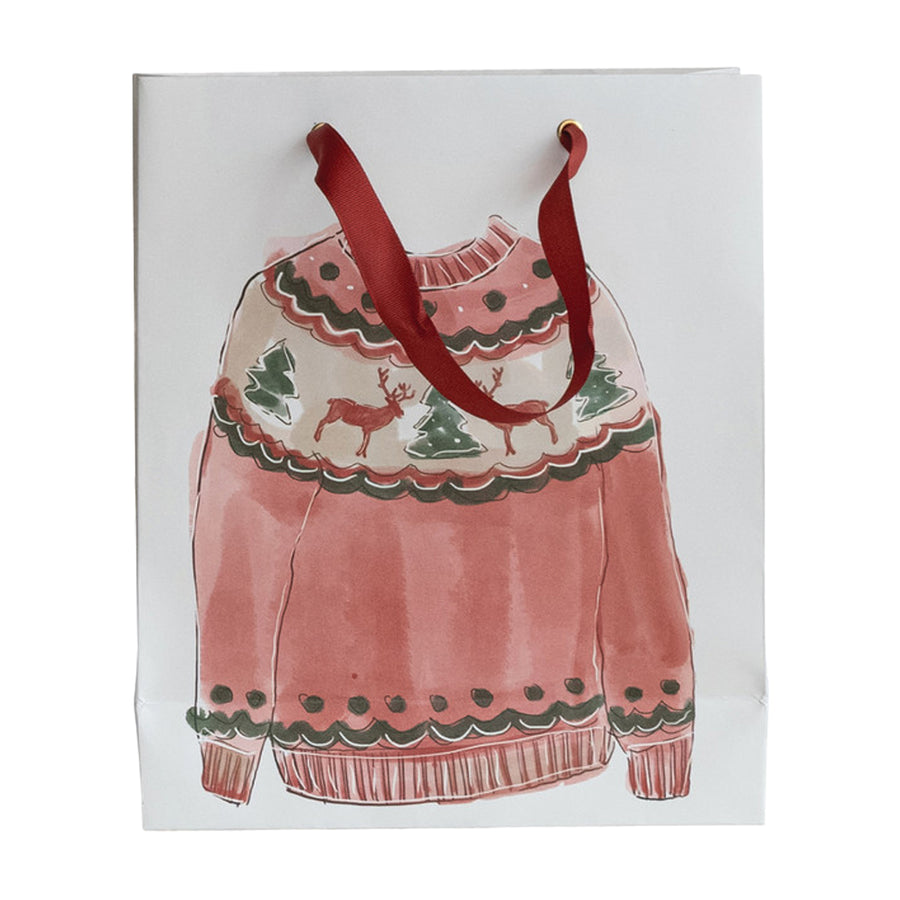 Christmas Sweater Paper Gift Bag Set
