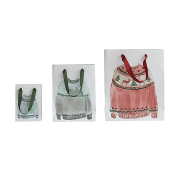 Christmas Sweater Paper Gift Bag Set