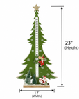 Wooden Christmas Countdown Advent Calendar with Moveable Reindeer