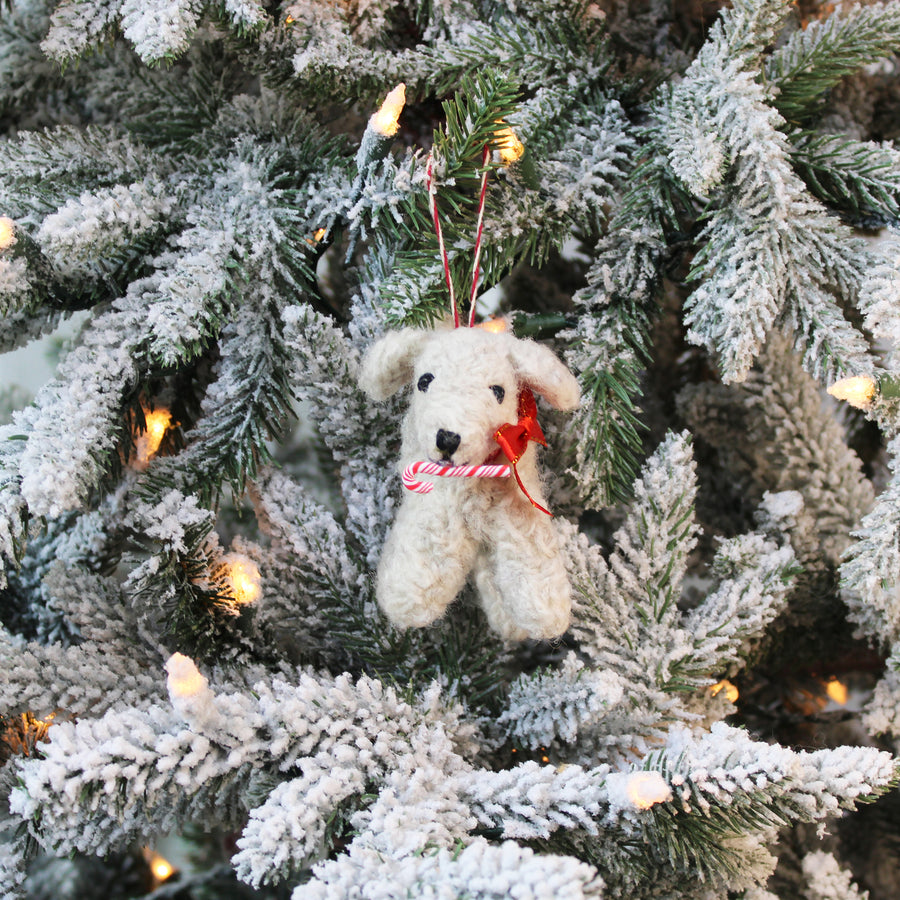 Candy Cane Curly Dog Ornament (LIMITED QUANTITIES)