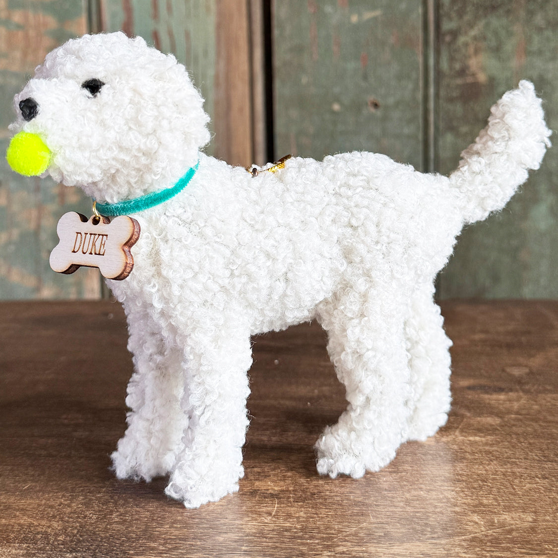 New Doodle Dog Ornament with Custom Name Tag