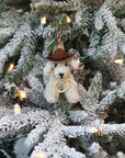 Cowboy Curly Doodle Dog Ornament  (LIMITED QUANTITIES)