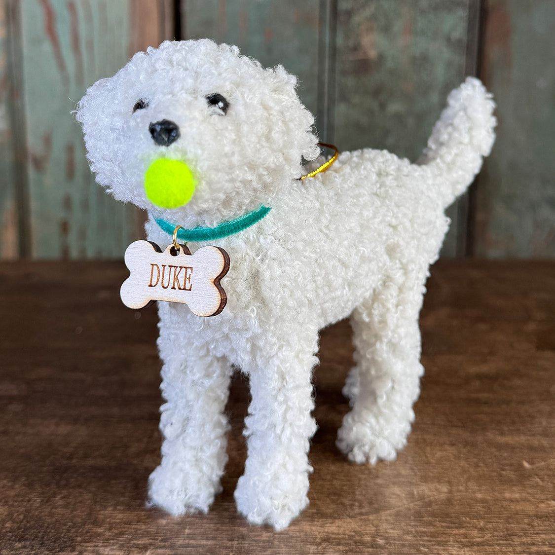 New Doodle Dog Ornament with Custom Name Tag