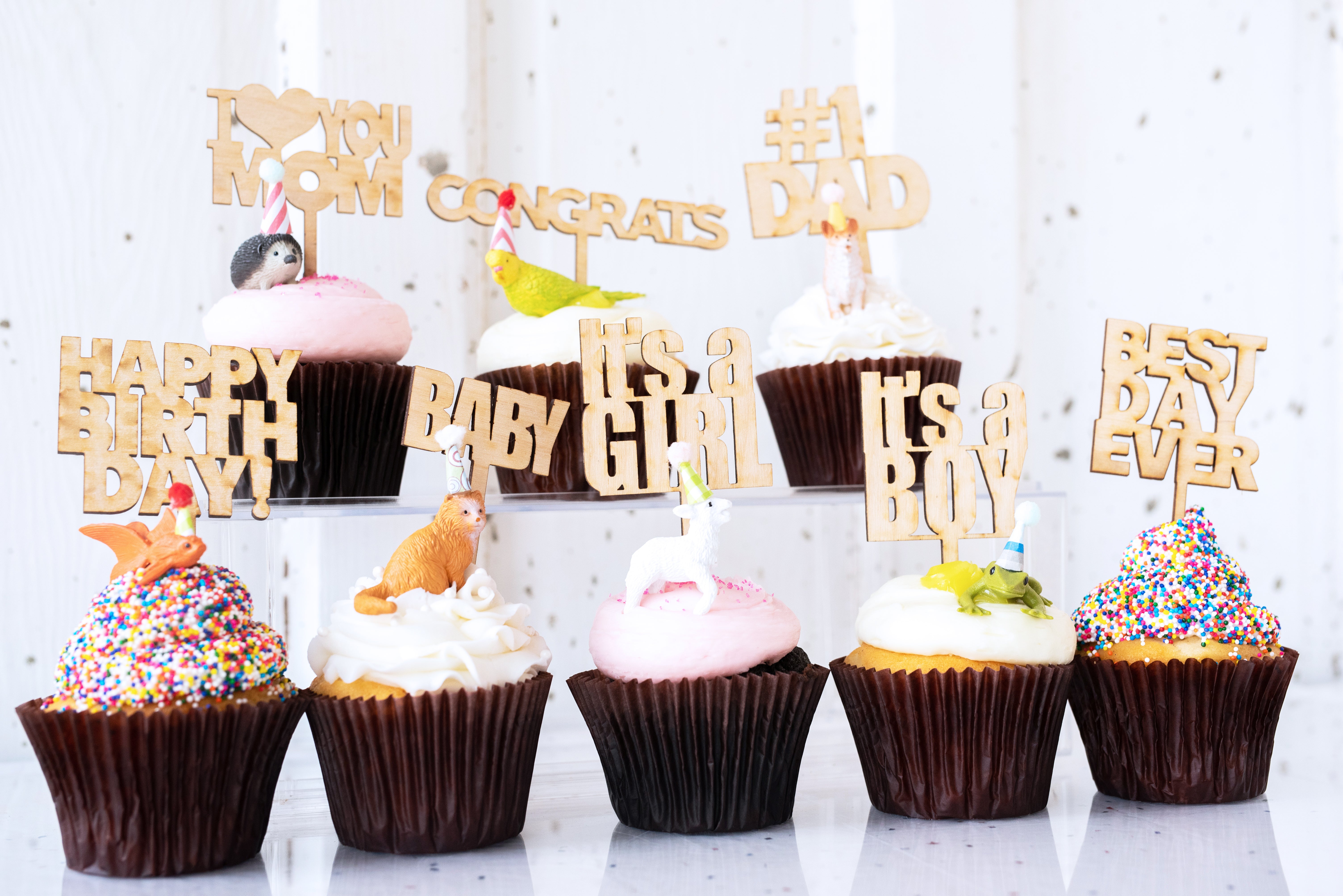 Wood Custom Cake/Cupcake topper