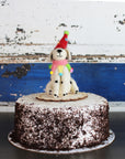 LIMITED QUANTITY Felted Wool Circus Dalmatian Happy Birthday Cake Topper