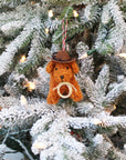 Cowboy Curly Doodle Dog Ornament  (LIMITED QUANTITIES)