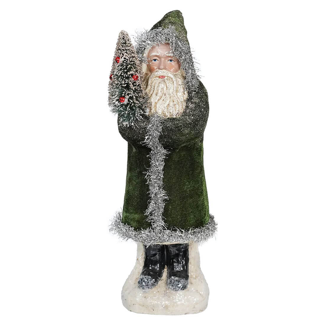 Velvet Belsnickle Santa Ornament