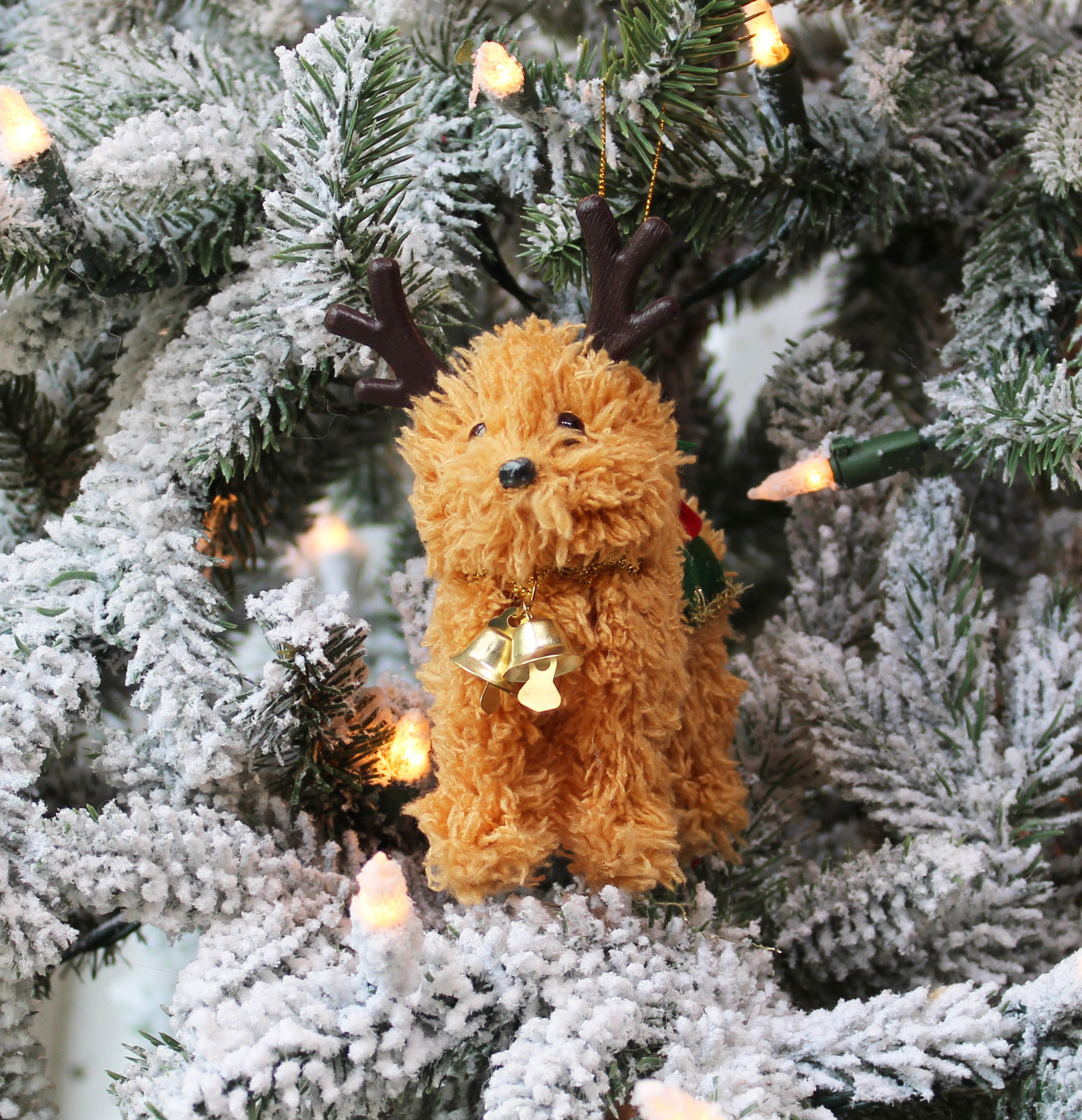 Reindeer Jingle Bells Doodle Ornament