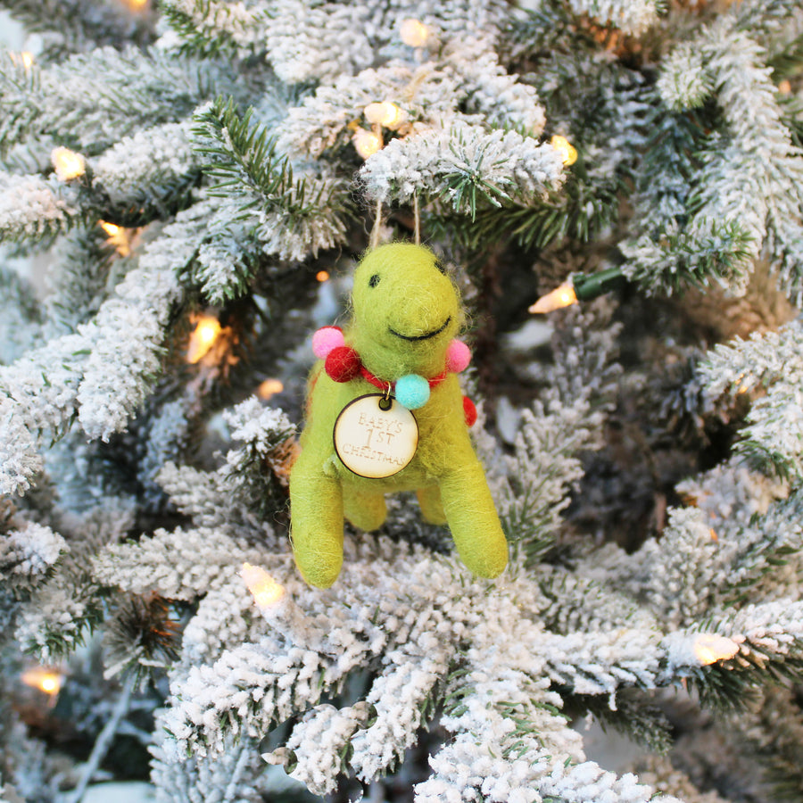 Dinosaur Baby's First Christmas Ornament