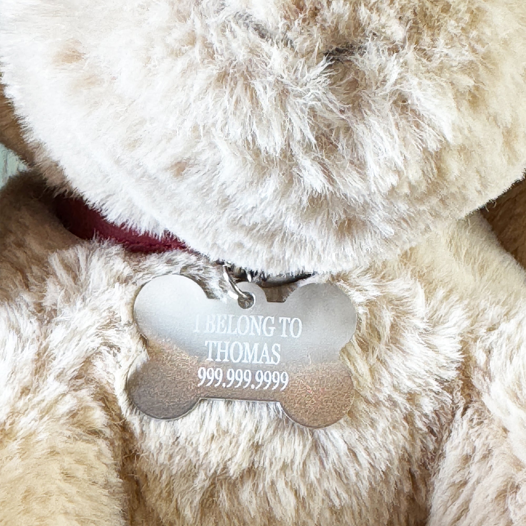 Plush Dog Toy With Personalized Tag
