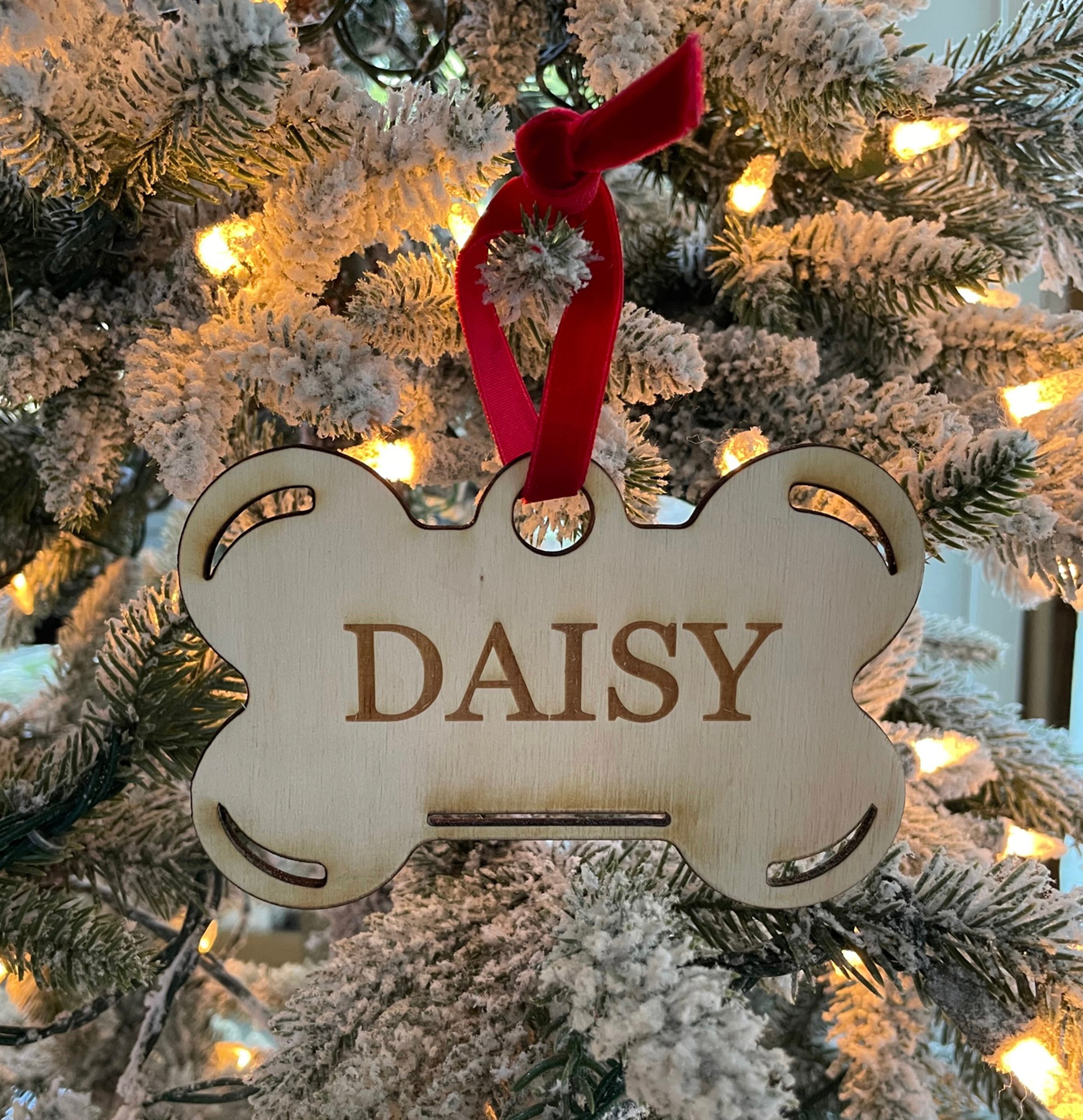 Personalized Large Dog Bone Ornament