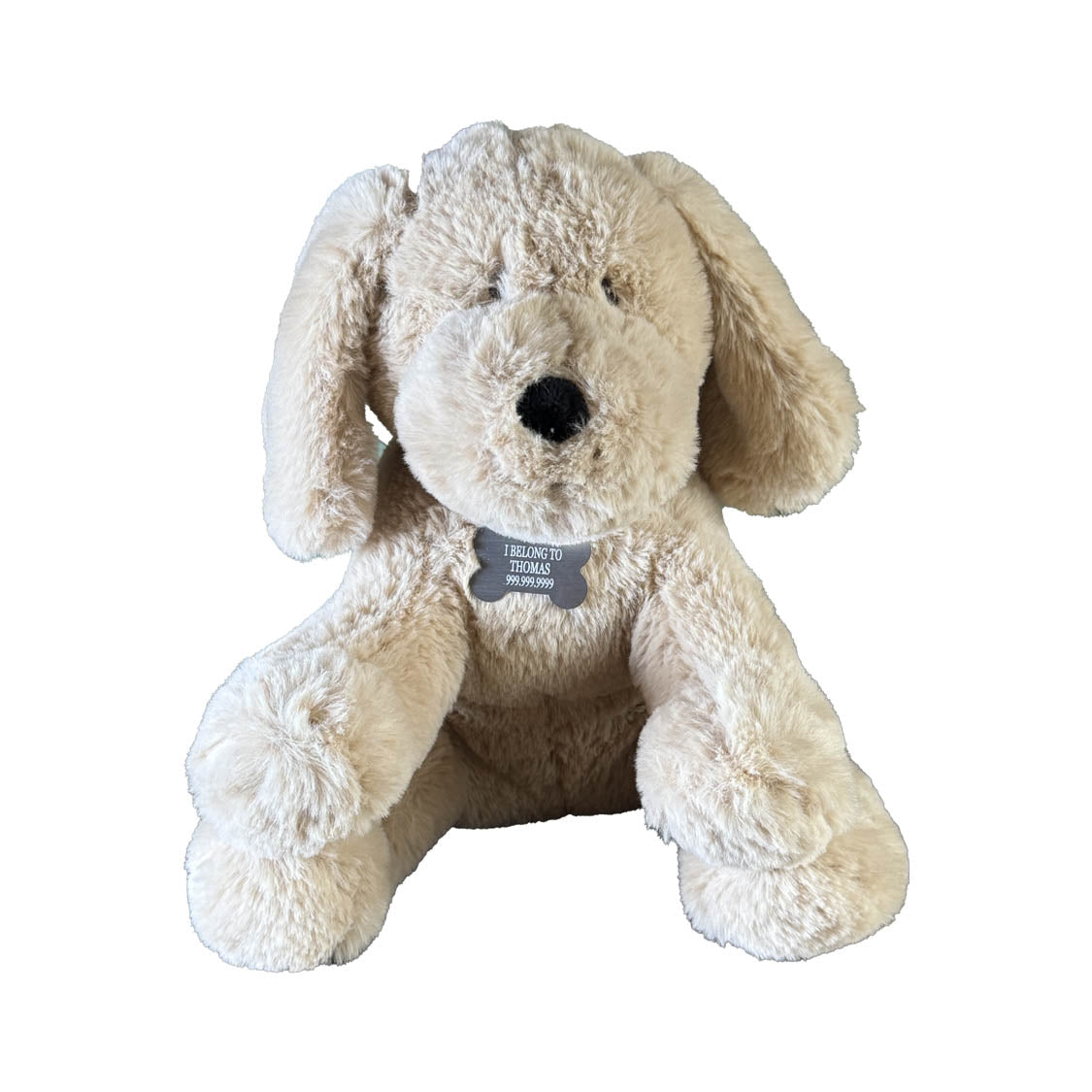 Plush Dog Toy With Personalized Tag